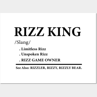 W Rizz The Rizz King Funny Meme Quote Posters and Art